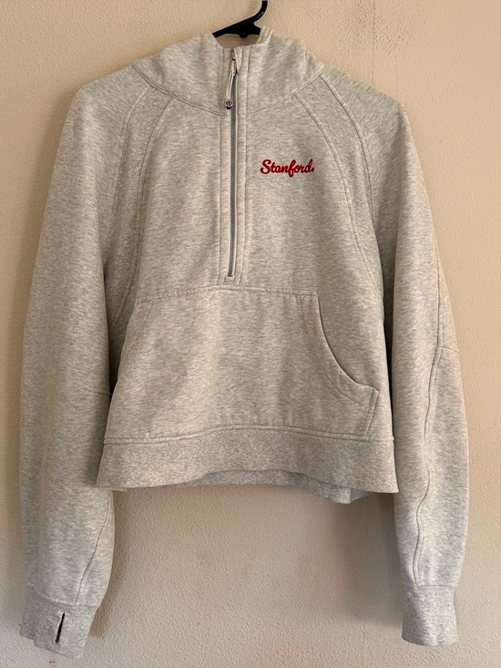 lululemon athletica Tops - Lululemon Scuba Oversized 1/2 Zip Pullover Hoodie XL / XXL Stanford Embroidery